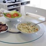 Prato Giratório De Vidro Temperado Para Mesa ou Bolo 50 cm De Diâmetro - Armazem do verde