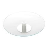 Prato Giratório para Bolo em Vidro e Aço Inox 40cm Prestige - Rojemac