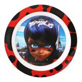 Prato Infantil de Melamine Lazi Miraculous Ladybug LMFF83