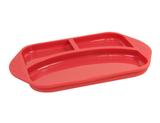 Prato Infantil Em Silicone Com Divisória Leão Marcus Marcus Vermelho - Marcus e marcus