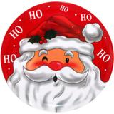 Prato melamina redondo raso para sobremesa decorado natal 17,5cm - rio master