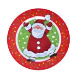 Prato Mesa Natal Melamina 25Cm Vermelha - Cromus