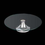 Prato P/Bolo De Vidro C/Pé De Aço Inox Mônaco 40Cm - F9-8514 - Wolff