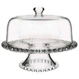 Prato Para Bolo Bolinha Em Cristal 31,2CM - Lhermitage - L hermitage