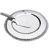 Prato para Bolo Clear com Espátula - Lhermitage