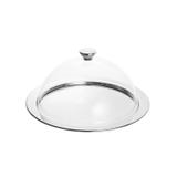 Prato para Bolo de Aço Inox com Tampa de Acrílico 36cm Rojemac