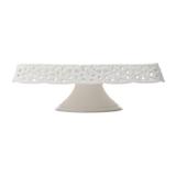 Prato para Bolo de Dolomita Quadrado Rendado 25cmx25cmx8,5cm Rojemac