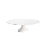 Prato Para Bolo De Porcelana Com Pé 21x9Cm Alto Relevo Wolff