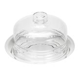 Prato para Queijo de Prata com Tampa de Vidro Elegance 19cm Rojemac