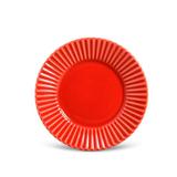 Prato para Sobremesa Plisse Vermelho 20Cm - Cardosoutl