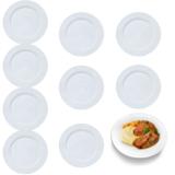 Prato Raso 10 Unidades em Melamina / Plastico com 28 Cm Branco Utilgoods