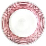 Prato Raso De Porcelana Louça Jantar Decoração Trico Violeta - Goldenhome