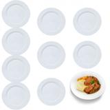 Prato Raso em Melamina / Plastico com 28 Cm Branco 10 Unidades Utilgoods