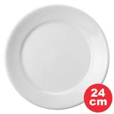 Prato Raso Porcelana Branca 24cm Linha Convencional. Pode ser usado em microondas e Lava-Louça - Schmidt