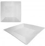 Prato Raso Quadrado Melamina Branco 29X29cm - 115898 - Rio chens