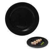 Prato Redondo 25 Cm em Melamina Preto Fuxing