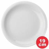 Prato Sobremesa Porcelana Branca 19cm Linha Protel. Pode ser usado em microondas e Lava-Louça - Schmidt