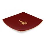 Prato Sushizara Quadrado 21,5 Cm para Sushi Vermelho nihon shikko