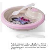 Prato Termico Infantil Minnie Colheres Ventosa Livre de Bpa - Plasutil