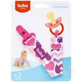 Prendedor de Chupeta Corações Buba