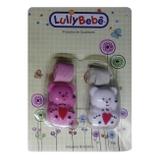 Prendedor de Chupeta Urso Fita de Pano - Lully Bebê - Lully bebe