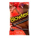 Preservativo Blowtez Morango com Chocolate 3 Unidades - Blowtex