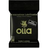 Preservativo Lubrificado Com 3 Unidades - Olla