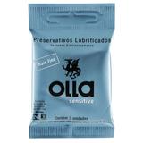 Preservativo lubrificado olla c/3 sensitive sm - Sem marca