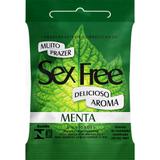 Preservativo Lubrificado Sex Free Menta Com 3 unidades