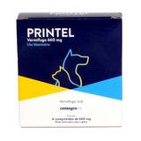 Printel 660 mg Vermífugo oral para cães e gatos 4 comprimidos - Centagro