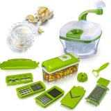 Processador Manual + Nicer Dicer Plus Cortador Fatiador - Kit utensílios cozinha