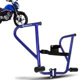 Protetor De Carenagem Com Slider Honda Cg 150 Titan 03 a 15 Fan 16 A 19 Mata Cachorro Shutt Azul
