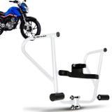 Protetor De Carenagem Com Slider Honda Cg 150 Titan 03 a 15 Fan 16 A 19 Mata Cachorro Shutt Branco