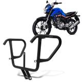 Protetor De Carenagem Reforçado Honda Cg 160 Fan Titan Start 2016 A 2019 Mata Cachorro Shutt Preto