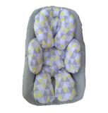 Protetor De Carrinho / Bebê Conforto Apoio De Corpo Bebê losango cinza/amarelo - Elobaby