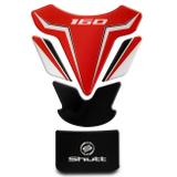 Protetor De Tanque Tank Pad Shutt Honda CG Titan Fan 160 2016 a 2017 Vermelho Preto e Branco