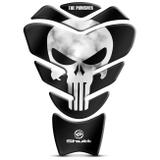 Protetor De Tanque Tank Pad Shutt Universal O Justiceiro Universal Preto Com Branco Moto