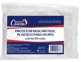 Protetor Descartável Plástico para os Pés Botinha Plástica c/ 20 Pares - Santa clara