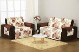 Protetor Sofa Estampado 3 E 2 Lugares - Floral Tabaco - Enxovais aquarela