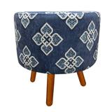 Puff Dora Redondo Estampado Floral Bordado D54 - DRossi