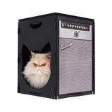 Puff Quadrado Toca e Arranhador Gatos CatMyPet Rock Meow