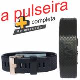 Pulseira magnética preta rvfit - com íons negativo