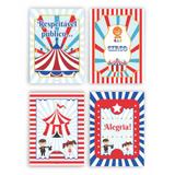Quadrinhos Decorativos Festa Circo 04 unidades Duster - Festabox