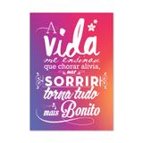 QUADRO A VIDA ME ENSINOU - TAMANHO A3 - Placa Decorativa - MDF - Pôster no quadro