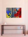 Quadro Abstrato Colorido Canvas - Stickerboom
