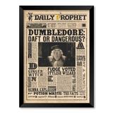 QUADRO ALBUS DUMBLEDORE HARRY POTTER - TAMANHO A2 - Moldura Preta Sem Acrílico - Pôster no quadro