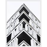 Quadro Arquitetura Fachada de Edifício em Preto e Branco 60x80cm - Decore pronto