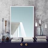 Quadro Arquitetura Moderna Pilar de Edifício na Inglaterra - Slough 60x80cm - Decore pronto