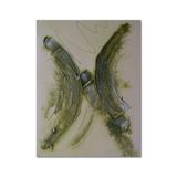 Quadro Artesanal com Textura Abstrato Verde 40x50 Uniart