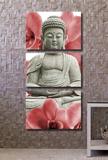 Quadro Buda Com Orquídea Chassi - Stickerboom